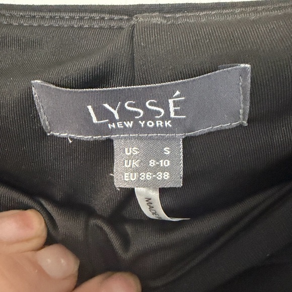 Lysee New York Women’s Small Black Fringe Hem Stretchy Crop Straighten Leg Pants - Picture 3 of 7